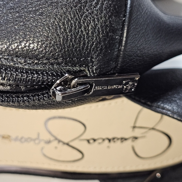 Jessica Simpson Reiko Studded Fringe Platform Heels Sandal Leather Black Sz 8.5 - Picture 8 of 13